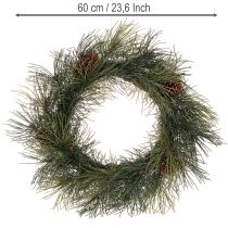 Product Artificial pine branch wreath with cones 60 cm