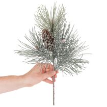 Product Artificial pine branch with cones, wintery, 40cm