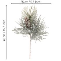 Product Artificial pine branch with cones, wintery, 40cm
