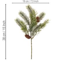 Product Artificial Christmas branch, decorative branch with pine cones