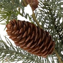 Product Artificial fir branch with cone decoration, 41cm
