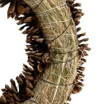 Product Pine cone wreath round flat Ø30cm