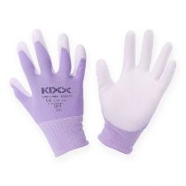 Kixx garden gloves white, lilac size 8