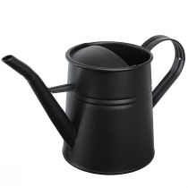 Product Stylish small decorative watering can, black metal, 30x13x17cm, 1.7l, planter, apartment/balcony decoration