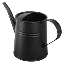Product Stylish small decorative watering can, black metal, 30x13x17cm, 1.7l, planter, apartment/balcony decoration