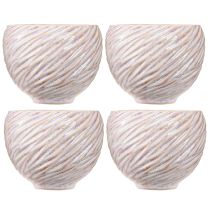 Product Small ceramic bowls in pink spiral decor Ø9cm 4pcs