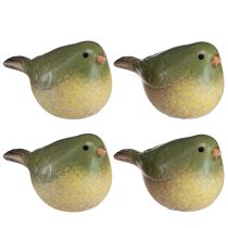Product Small Ceramic Bird Ceramic Decoration Spring Green 8.5cm 4 pcs