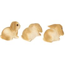 Product Small Easter Bunny Decoration Bunny Polyresin 9×6×6.5cm 3pcs