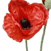Product Artificial flowers poppy red 67cm