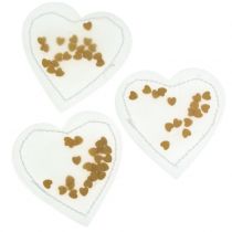 Product Confetti heart gold 5cm 24 pcs