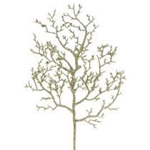 Coral branch with mica light gold 3pcs