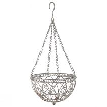 Product Hanging basket metal flower basket antique look Ø25cm H56cm