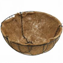 Product Hanging basket, plant bowl made of coconut fiber metal natural, black H20.5cm Ø40.5cm