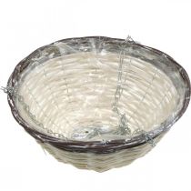 Product Hanging basket, plant bowl for hanging white, brown, shabby chic Ø31.5cm