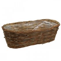 Plant basket, planter, basket bowl natural L46cm H14cm