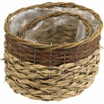 Product Wicker Basket Natural Wicker Plant Bowl Natural L30/22cm H20/17cm Set of 2
