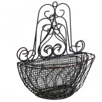 Product Hanging basket plants metal rust look H30/33.5/40cm set of 3