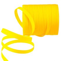 Product Curly ribbon, gift ribbon, yellow cotton, 10mm, 100m, sustainable