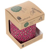 Product Decorative ribbon, leopard print, pink, curling ribbon for gift wrapping and crafting, 10mm wide, 100m long