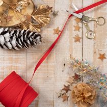 Product Red curling ribbon, sustainable gift wrapping, roll 10mm 100m