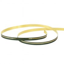 Product Curling ribbon gift ribbon green with gold stripes 5mm 250m