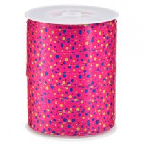 Curling ribbon gift ribbon pink with dots 10mm 250m