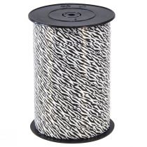Product Decorative Ribbon Black White Curling Ribbon Safari 10mm 100m