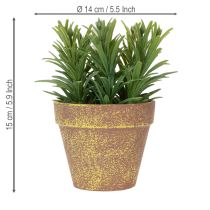 Product Artificial herb pot with decorative herbs for kitchen, garden, balcony or terrace, 15m³, 3 pieces