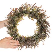 Product Artificial eucalyptus wreath, autumn decoration, round, 45cm