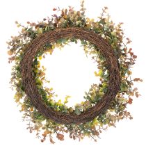 Product Artificial eucalyptus wreath, autumn decoration, round, 45cm