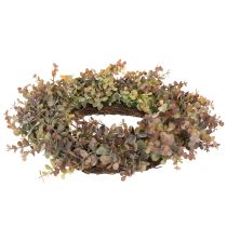 Product Artificial eucalyptus wreath, autumn decoration, round, 45cm