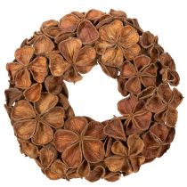 Product Dried Lotus Wreath, Decorative Door Wreath, 35cm