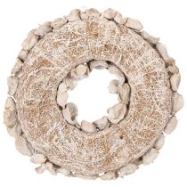 Product Wreath with Lotus Blossom, Natural Decoration, Dried Flowers, 35cm
