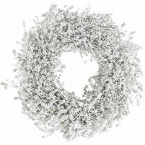 Product Christmas wreath white dried flower wreath linen Ø34cm
