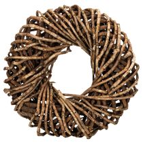 Product Wreath made of natural twigs, round rattan wreath for crafting, 35cm