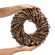 Product Wreath made of natural twigs, round rattan wreath for crafting, 35cm
