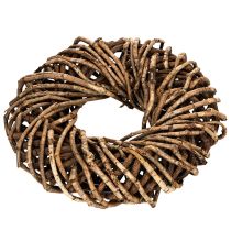 Product Wreath made of natural twigs, round rattan wreath for crafting, 35cm