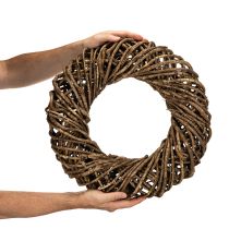Product Decorative wreath made of natural branches, rattan wreath, round, large, 45cm.