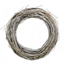Willow wreath wreath Willow deco wreath natural white washed Ø40cm
