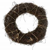 Vine wreath with willow Ø35cm nature
