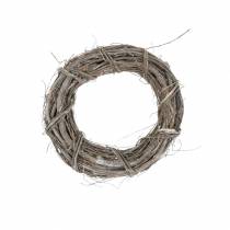 Decorative wreath willow Ø20cm washed white
