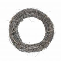 Decorative wreath willow Ø25cm, washed white
