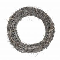 Decorative wreath willow Ø30cm, washed white