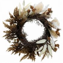 Decorative wreath artificial dry grass and fruits door wreath Ø50cm
