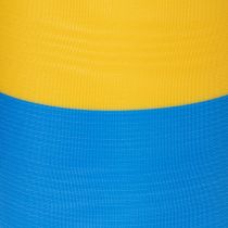 Product Moiré wreath ribbons 150mm in blue and yellow - premium mourning and decorative ribbon, for celebrations, bow ribbon