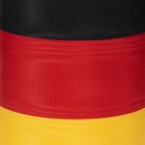 Product Moiré wreath ribbons 150mm black-red-gold with French moiré effect, 25m roll for decoration and funeral services