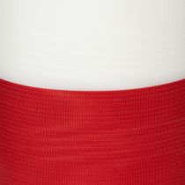 Product White and red moiré wreath ribbon, 125mm - mourning ribbon, decorative ribbon, bow ribbon, festive ribbon, 25m roll