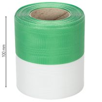 Product Green and white moiré wreath ribbon, 100mm x 25m - national ribbon, taffeta binding, bow ribbon, decorative ribbon