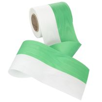 Product Green and white moiré wreath ribbon, 100mm x 25m - national ribbon, taffeta binding, bow ribbon, decorative ribbon