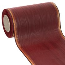 Product Bordeaux wreath ribbon with gold edge, 175mm, decorative